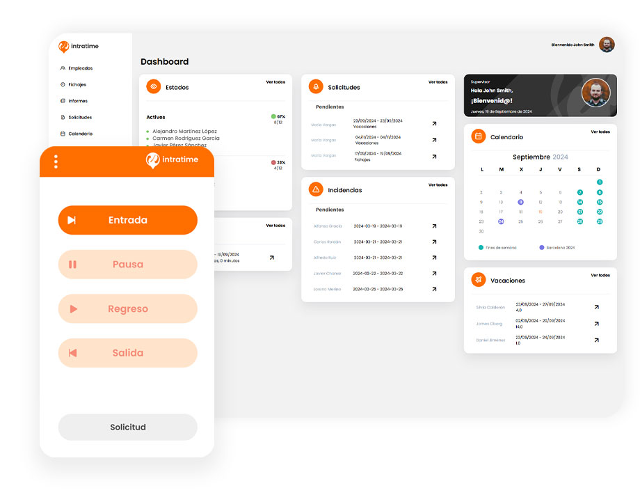 Dashboard Intratime